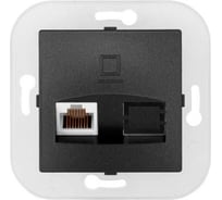 Механизм компьютерной розетки Bylectrica серия УЮТ, РК18-013 графит