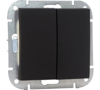 Механизм 2-клавишного выключателя Bylectrica серия СТИЛЬ, С510-527 карбон