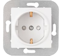 Механизм розетки с землей Bylectrica со шторками, серия УЮТ, белый РС16-532