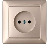 1-местная розетка Bylectrica скрытой установки, без земли, серия СТИЛЬ, РС16-305 шампань