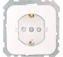 Механизм розетки с землей Bylectrica со шторками, серия ГАРМОНИЯ, белый РС16-479