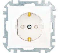 Механизм розетки с землей Bylectrica со шторкой, серия СТИЛЬ, безвинтовой зажим, белый РС16-541
