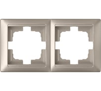 2-местная рамка Bylectrica серия СТИЛЬ, ЮЛИГ.735212.215 шампань