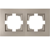 2-местная рамка Bylectrica серия НОВЫЙ СТИЛЬ, ЮЛИГ.735212.552 шампань