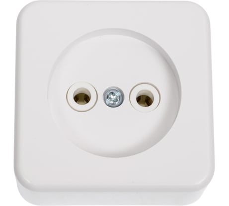 1-местная розетка Bylectrica открытой установки, серия Прочие изделия, белый РА16-212