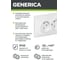 Розетка GENERICA РСш12-2-КБ 2местн. без з/к с защ.штор. 10А КВАРТА белый ERK20-K01-10-DM 3