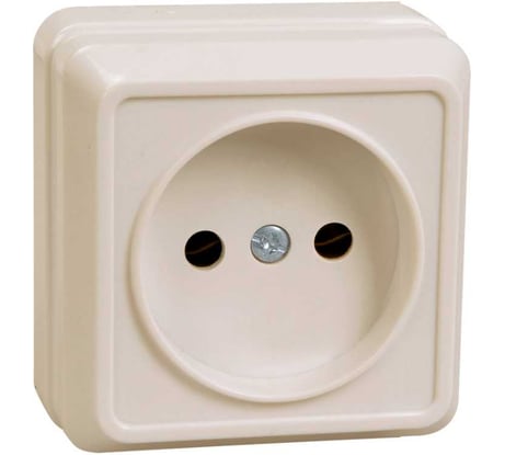 Розетка GENERICA ОКТАВА 1местн. без з/к 10А нар. кремовый ERO10-K33-10-DC