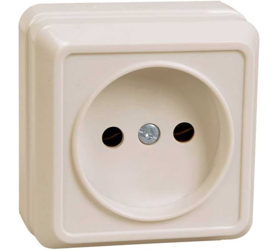 Розетка GENERICA ОКТАВА 1местн. без з/к 10А нар. кремовый ERO10-K33-10-DC 1