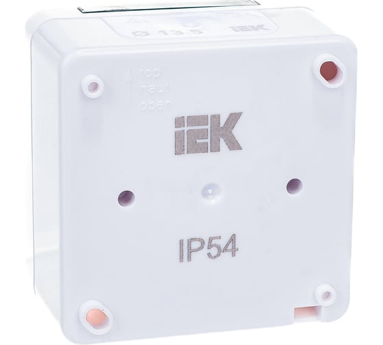 Одноместная розетка IEK для открытой установки, с заземляющим контактом, с крышкой РСб20-3-ГПБд IP54 (цет крышки: серый) ERMP12-K03-16-54-EC