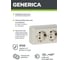 Розетка GENERICA ОКТАВА 2местн. с з/к 16А нар. кремовый ERO21-K33-16-DC 3