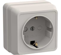 Розетка GENERICA 1местн. c з/к с защ.штор.16А откр.уст. ОКТАВА кремовый ERO14-K33-16-DC