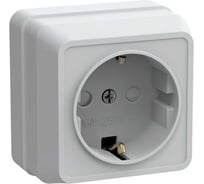 Розетка GENERICA 1местн. c з/к с защ.штор. 16А откр.уст. Октава белый ERO14-K01-16-DC