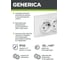 Розетка GENERICA КВАРТА х2 с/з в сборе б/ш,бел ERK24-K01-16-DM 3