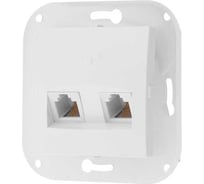 Механизм телефонной розетки Bylectrica 2 гнезда серия УЮТ, белый ТР24-055