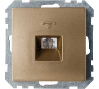 Механизм телефонной розетки Bylectrica серия СТИЛЬ, ТР4-037 бронза