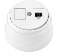 1-местная телефонная розетка Bylectrica ОУ серия РЕТРО, ТР4-5201 шоколад