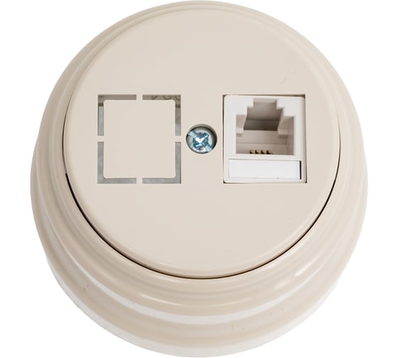 1-местная телефонная розетка Bylectrica ОУ серия РЕТРО, ТР4-5201 ТР4-5201 бежевый