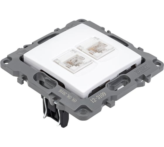 Комбинированная розетка ЭРА 12-3109-01 RJ45 RJ11, IP20, 12, белый Б0018248