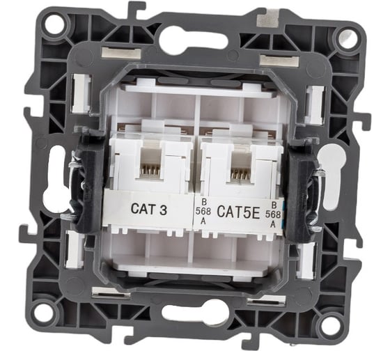 Комбинированная розетка ЭРА 12-3109-01 RJ45 RJ11, IP20, 12, белый Б0018248