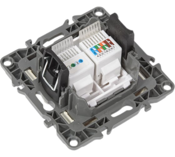 Комбинированная розетка ЭРА 12-3109-02 RJ45 RJ11, IP20, 12, слоновая кость Б0018249