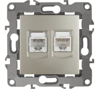 Комбинированная розетка ЭРА 12-3109-04 RJ45 RJ11, IP20, 12, шампань Б0018251