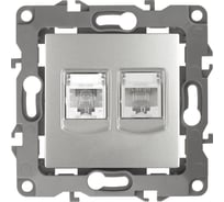 Комбинированная розетка ЭРА 12-3109-03 RJ45 RJ11, IP20, 12, алюминий Б0018250