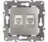 Комбинированная розетка ЭРА 12-3109-15 RJ45 RJ11, IP20, 12, перламутр Б0019361 1