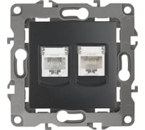 Комбинированная розетка ЭРА 12-3109-05 RJ45 RJ11, IP20, 12, антрацит Б0018252