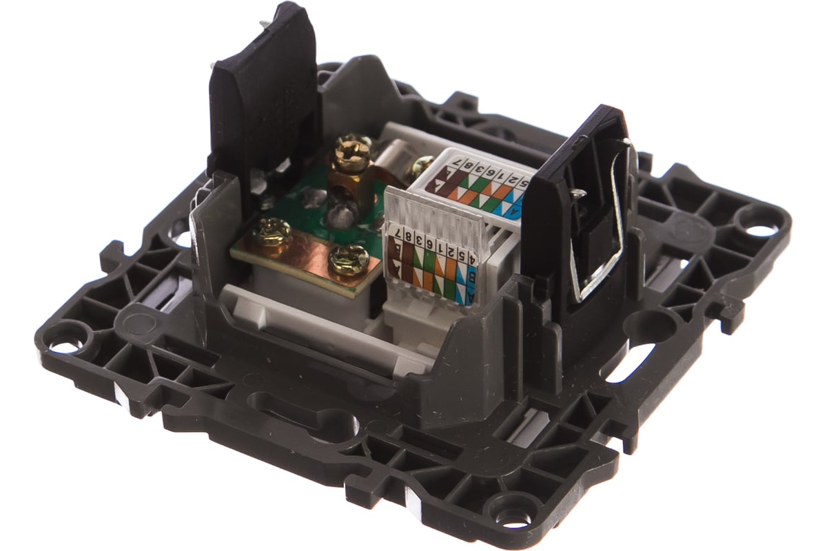 Комбинированная розетка ЭРА 12-3110-03 RJ45 TV, IP20, 12, алюминий ...