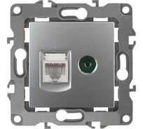 Комбинированная розетка ЭРА 12-3110-03 RJ45 TV, IP20, 12, алюминий Б0027443