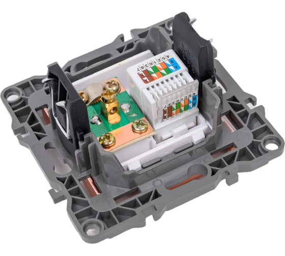 Комбинированная розетка ЭРА 12-3110-14 RJ45 TV, IP20, 12, медь Б0027449