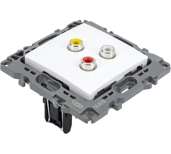 Розетка RCA ЭРА 12-3113-01 IP20, 12, белый Б0027471