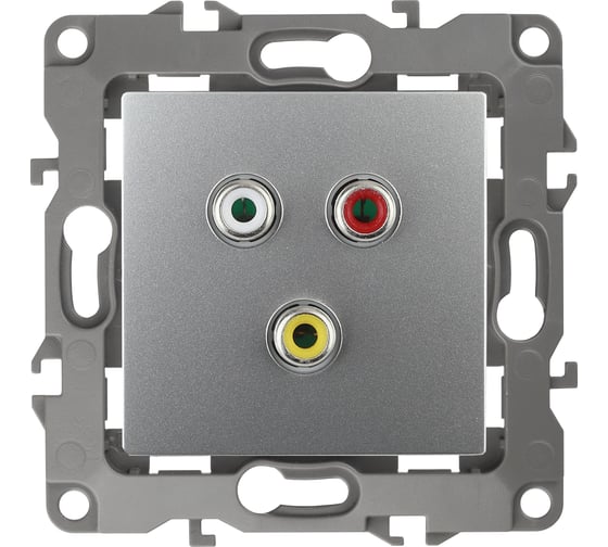 Розетка RCA ЭРА 12-3113-03 IP20, 12, алюминий Б0027473