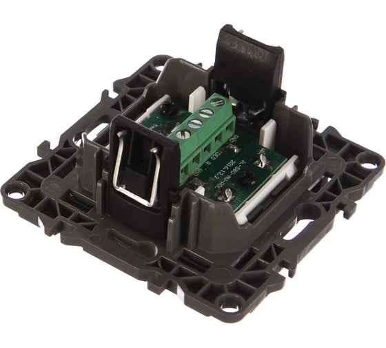 Розетка RCA ЭРА 12-3113-12 IP20, 12, графит Б0027477