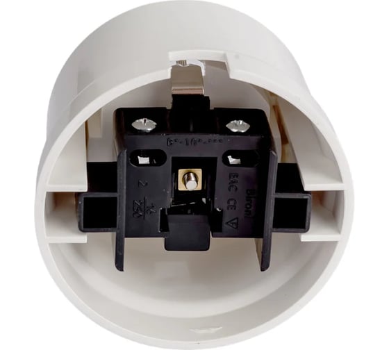 Розетка с заземляющим контактом Electraline белая В1-101-21