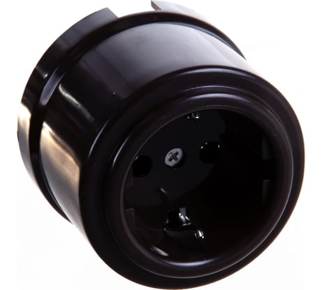 Розетка с заземляющим контактом Electraline коричневая В1-101-22