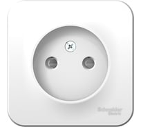 1-местная розетка Systeme Electric ОП Blanca 16А IP20 250В без заземления, защитные шторки с изолирующей пластиной, белый, SE BLNRA001111
