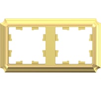 2-постовая универсальная рамка Systeme Electric Atlasdesign antique золото ATN101602