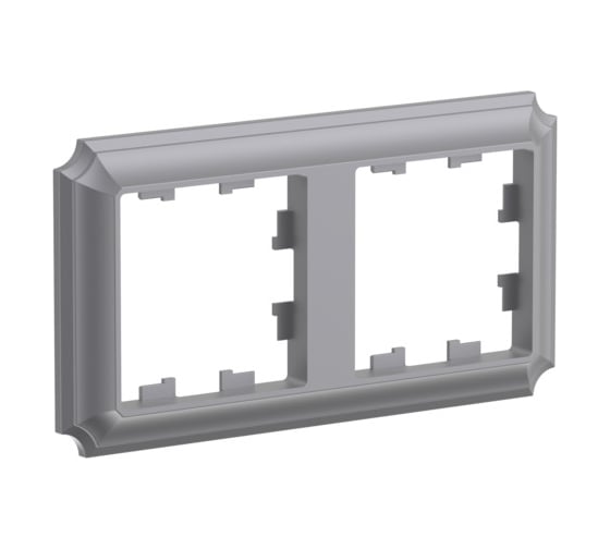 2-постовая универсальная рамка Systeme Electric Atlasdesign antique сталь ATN100902
