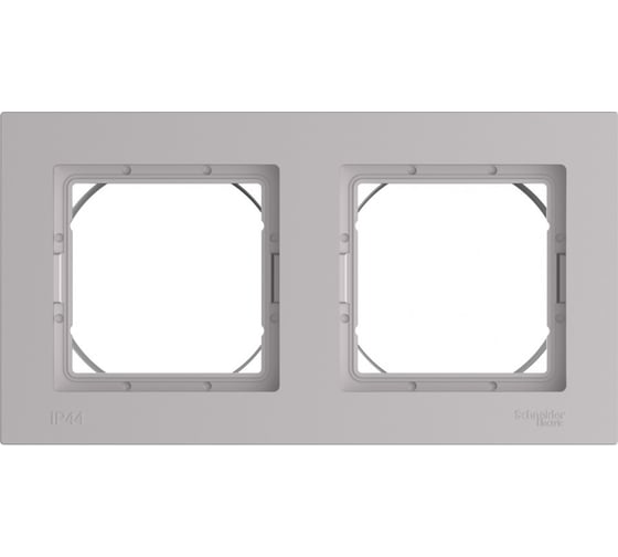 2-местная рамка Systeme Electric Atlasdesign aqua алюминий ip44 ATN440302