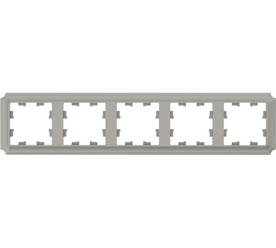 5-постовая рамка Systeme Electric Atlasdesign antique, универсальная, шампань ATN100505