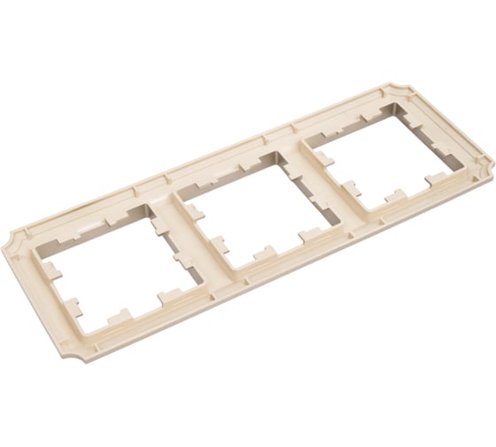 3-постовая рамка Systeme Electric Atlasdesign antique, универсальная, шампань ATN100503