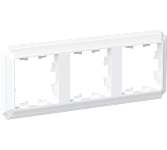 3-постовая рамка Systeme Electric Atlasdesign antique, универсальная, белый ATN100103