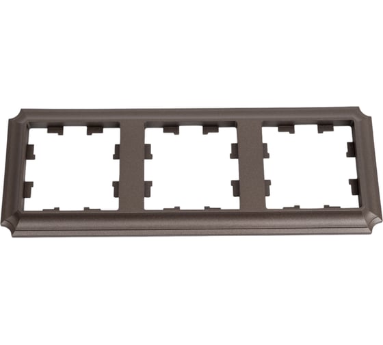 3-постовая рамка Systeme Electric Atlasdesign antique, универсальная, мокко ATN100603
