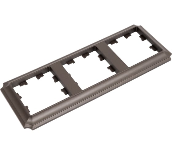 3-постовая рамка Systeme Electric Atlasdesign antique, универсальная, мокко ATN100603