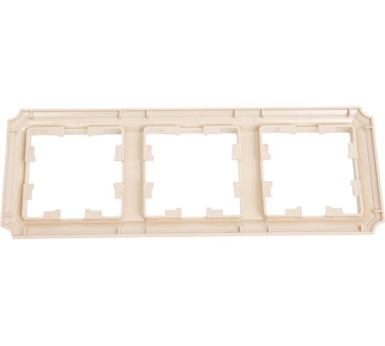 3-постовая рамка Systeme Electric Atlasdesign antique, универсальная, бежевый ATN100203