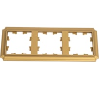 3-постовая рамка Systeme Electric Atlasdesign antique, универсальная, золото ATN101603