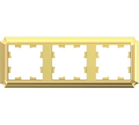 3-постовая рамка Systeme Electric Atlasdesign antique, универсальная, золото ATN101603