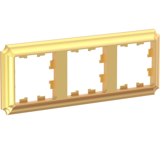 3-постовая рамка Systeme Electric Atlasdesign antique, универсальная, золото ATN101603