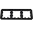 3-постовая рамка Systeme Electric Atlasdesign antique, универсальная, карбон ATN101003 3